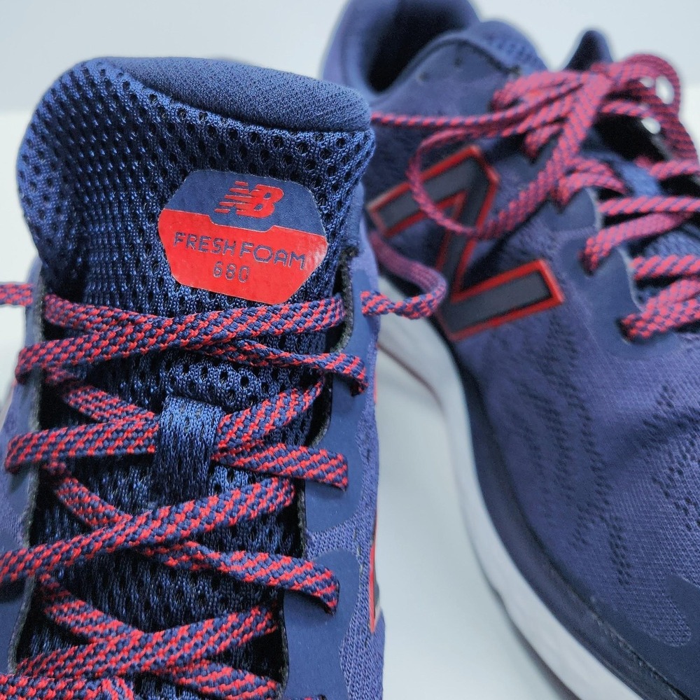 New Balance Fresh Foam 680v7 Shoes Mens Size 13 Blue Red Running Sneakers - Picture 2 of 16